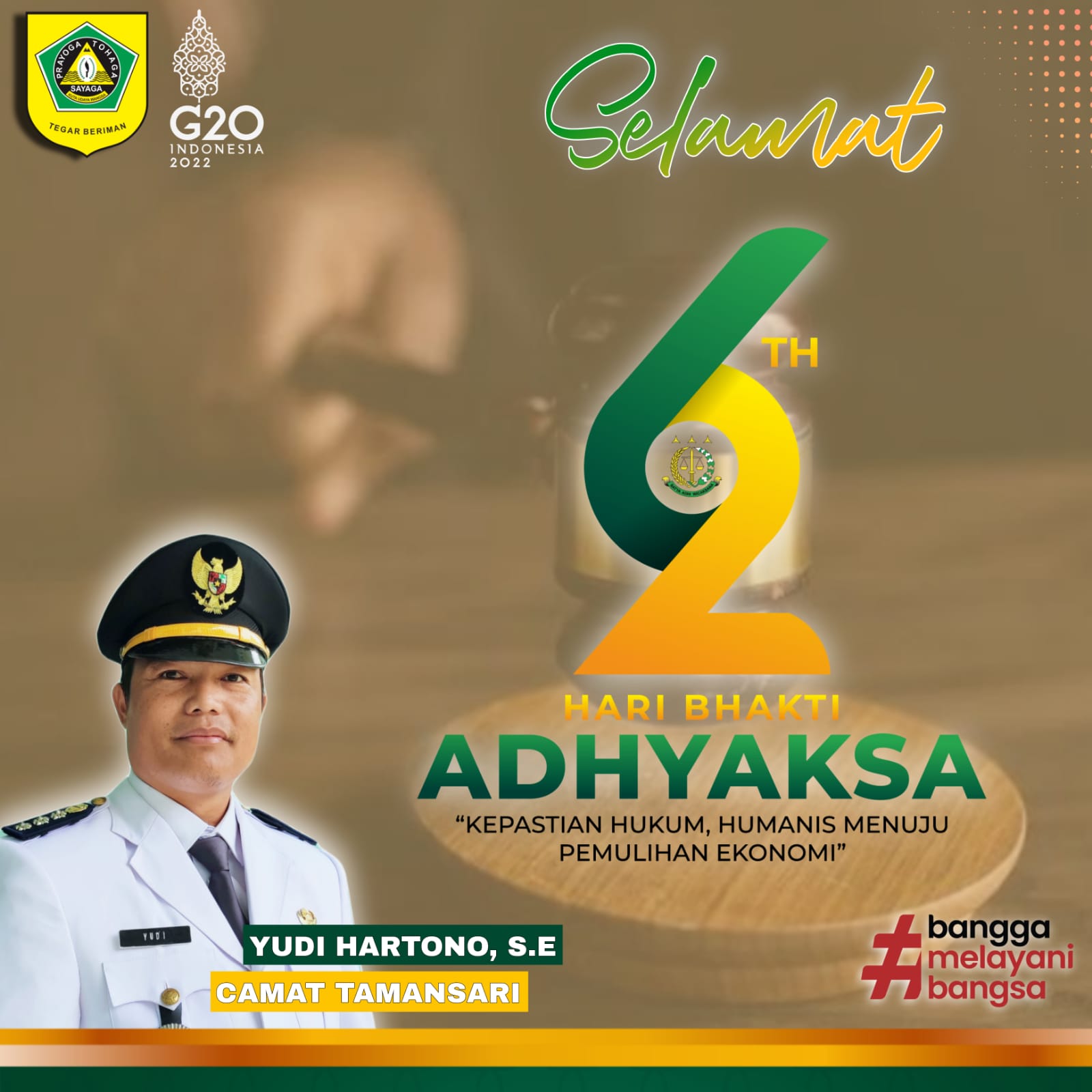 Selamat Hari Bhakti Adhyaksa 22  Juli 2022