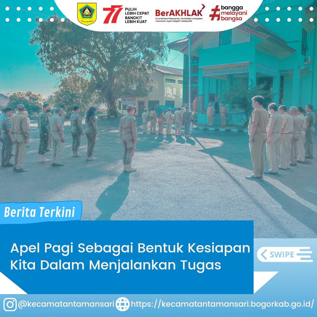 Pelaksanaan Apel Pagi Tingkat Kecamatan Tamansari, Apel Pagi Kali ini Dipimpin Langsung Oleh Plh. Camat Tamansari Drs. Hidayat, M.M.  "Apel Pagi Sebagai Bentuk Kesiapan Kita Dalam Menjalankan Tugas" Tutur Plh. Camat Tamansari.