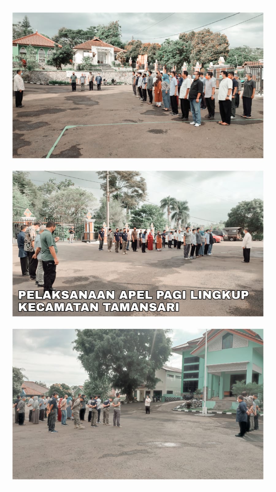 Apel pagi pegawai kantor kecamatan Tamansari