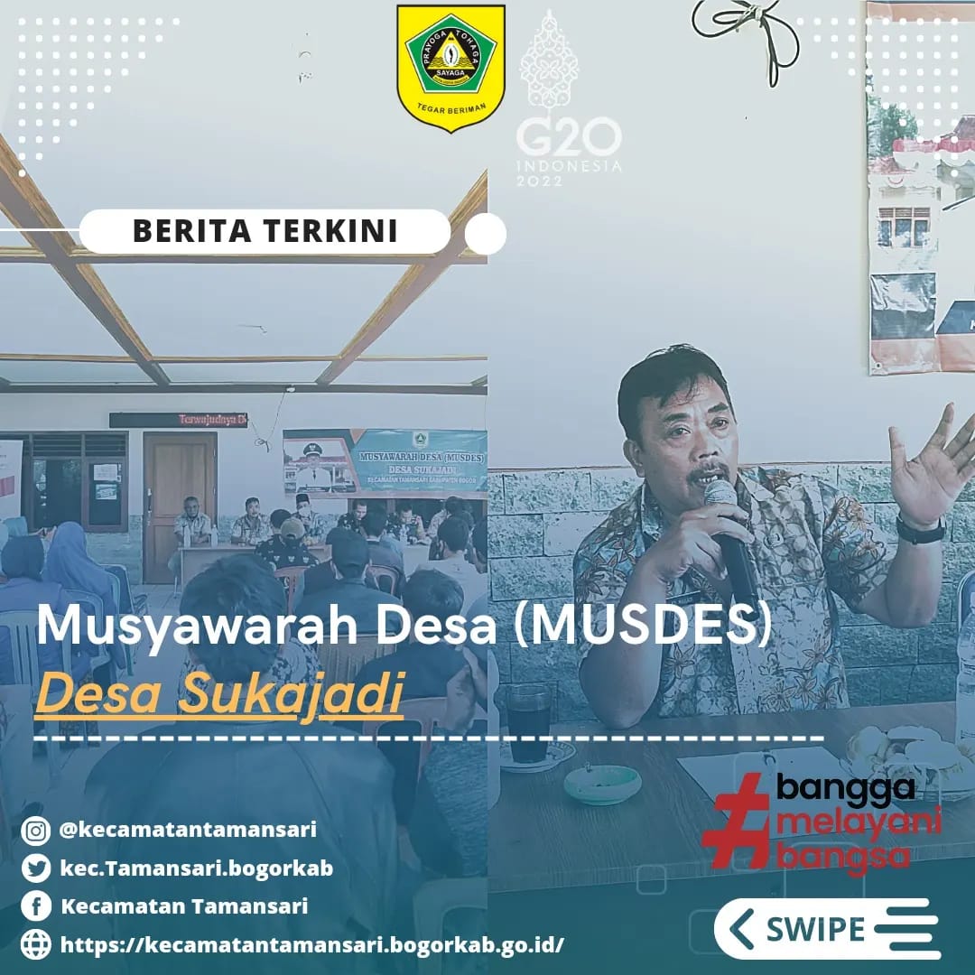 Seksi Perekonomian dan Pembangunan Menghadiri Kegiatan Musyawarah Desa (MusDes) Desa Sukajadi.