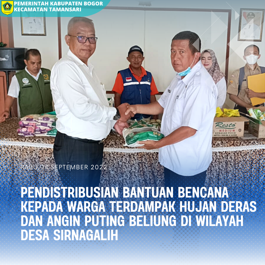 Seksi Pemberdayaan Masyarakat ,TKSK Kecamatan Tamansari, dan Pemerintah Desa Sirnagalih Melaksanakan Pendistribusian Bantuan Bencana Kepada Warga Terdampak Hujan dan Angin Puting Beliung di Wilayah Desa Sirnagalih.