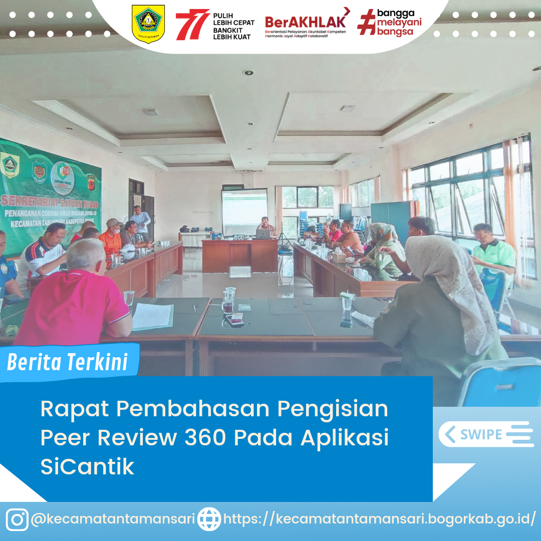 Rapat Pembahasan Pengisian Peer Review 360 Pada Aplikasi SiCantik.
