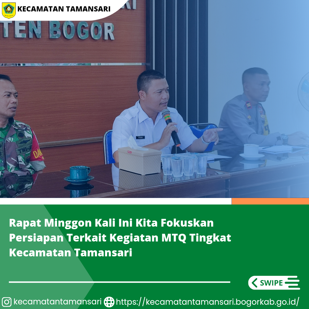 RAPAT MINGGON TINGKAT KECAMATAN TAMANSARI