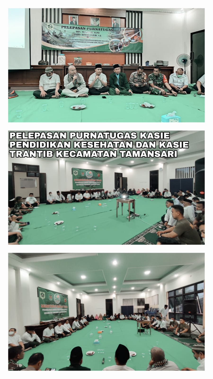 Pelepasan Purnatugas Kasie Pendidikan Kesehatan dan Kasie Trantib Kecamatan Tamansari