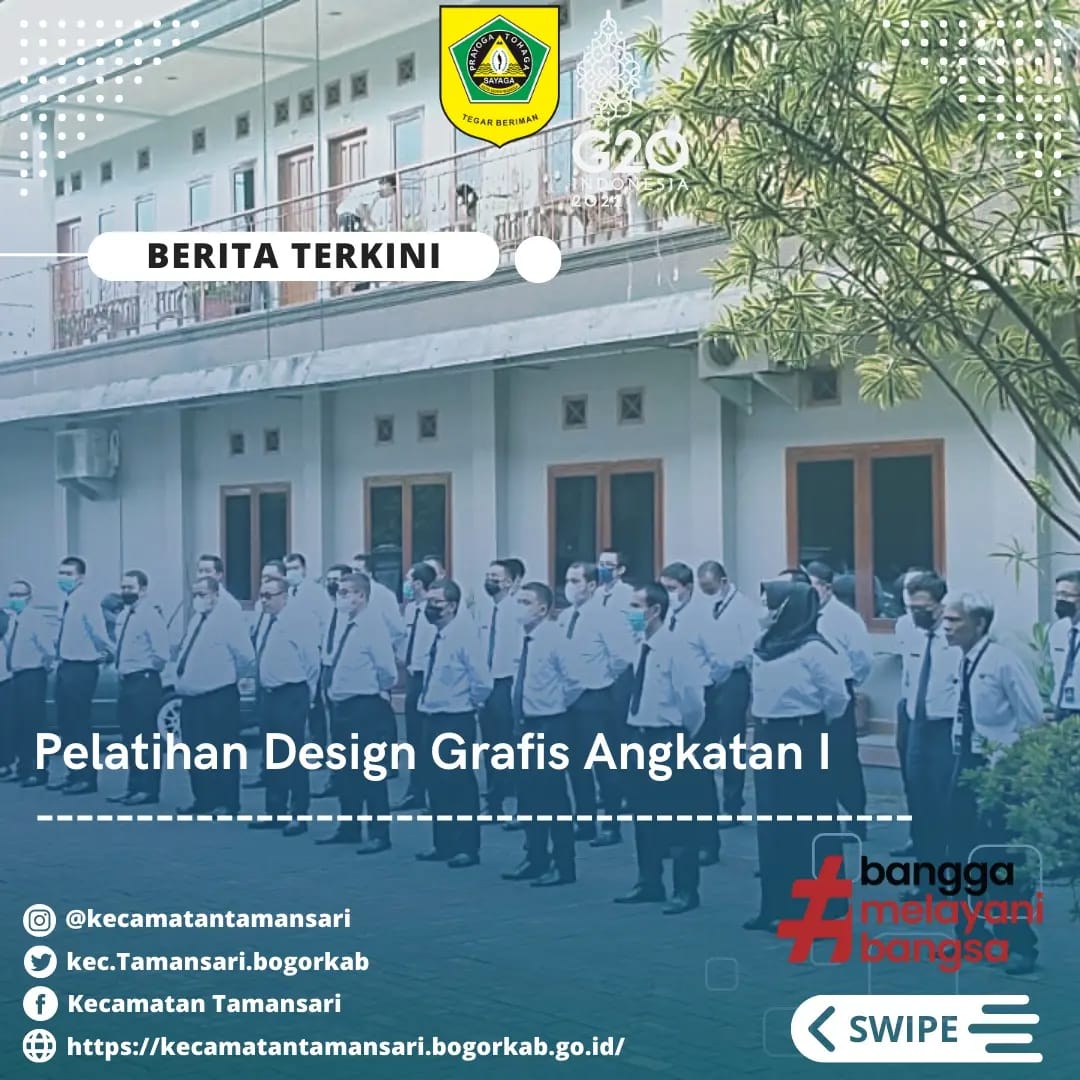 Pelatihan Design Grafis Angkatan I di Lingkungan Pemerintah Kabupaten Bogor Tahun 2022 Bertempat di Hotel Amarsya Cisarua.